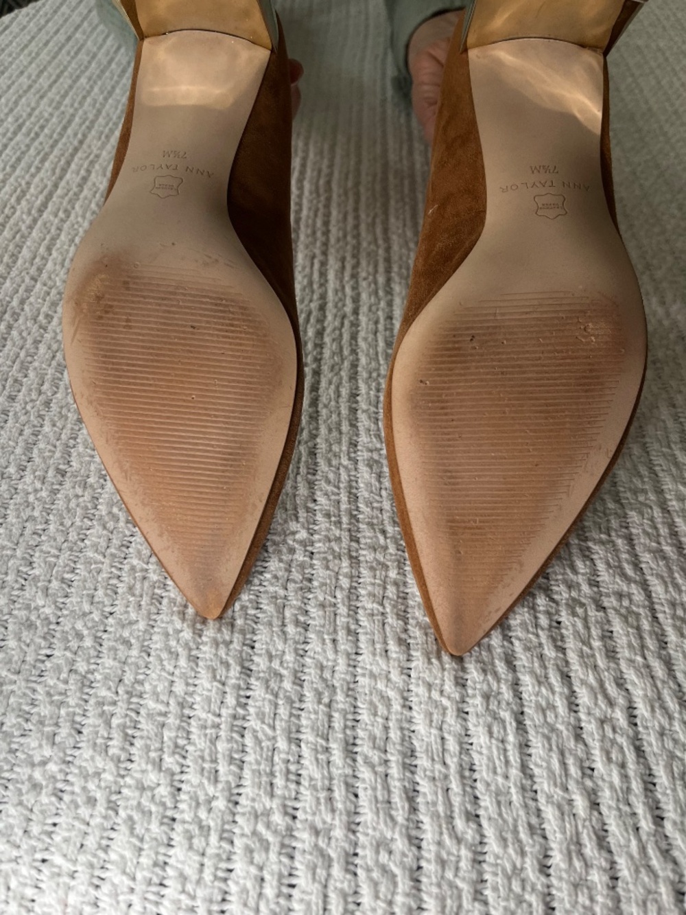 Ann Taylor Better Suede Block Heels - Picture 4 of 6